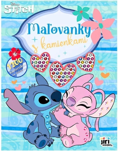 Ausmalbilder mit Schmucksteinen Lilo & Stitch