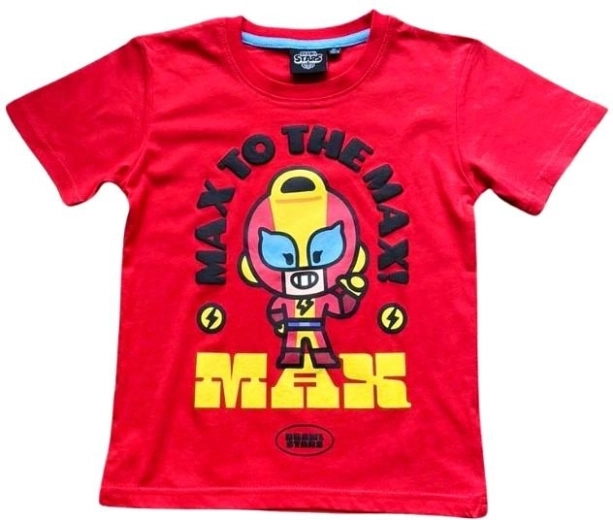 Rotes Baumwoll-T-Shirt Brawl Stars