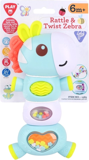 Playgo Rassel und drehbares Zebra – 1 Stück
