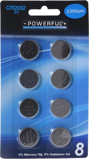 Knopfzellen CR2032 – Set 8 Stk.
