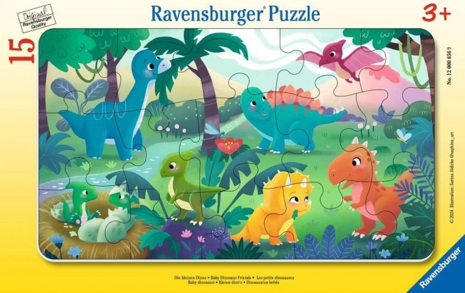 Puzzle Niedliche Dinosaurier 15 Teile Ravensburger