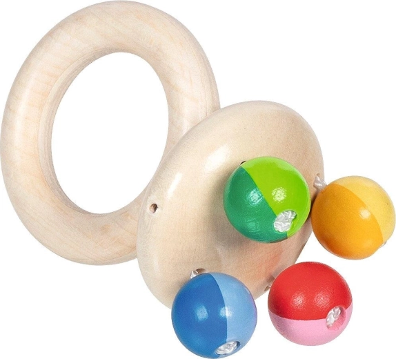 Holzrassel für die Hand Touch ring rattle rainbow - 1 Stück