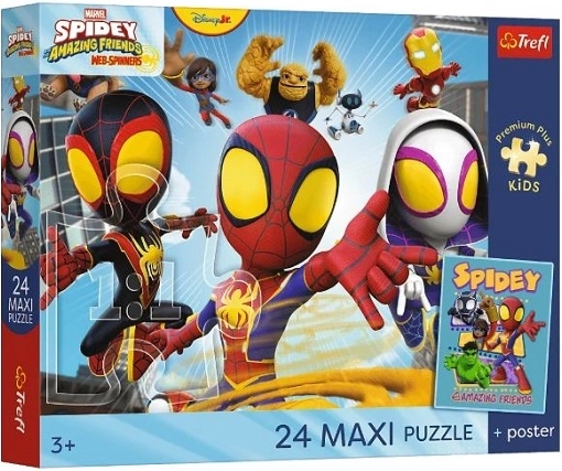 Maxi-Puzzle 24 Teile Premium Plus Kids Spidey und seine Super-Freunde