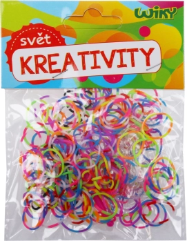 Zauberhafte gestreifte Flechtgummis, Farbmix