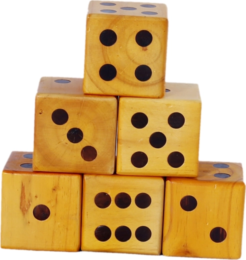 Spielwürfel aus Holz 9 cm – Set mit 6 Stück