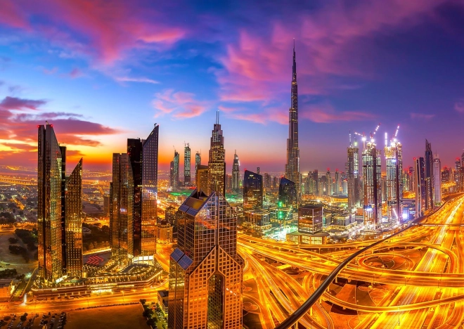 ENJOY Puzzle Sonnenaufgang über Dubai – 1000 Teile