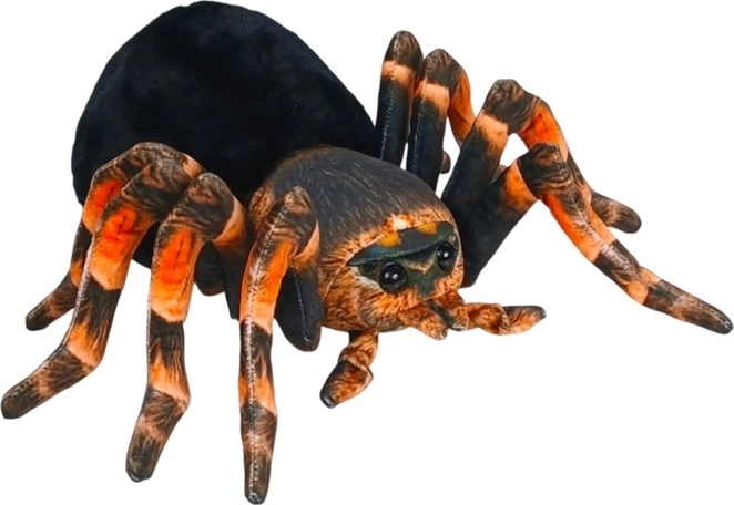 Plüschspinne schwarz-orange 25 cm