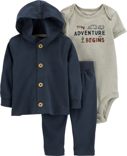 Carter's 3-teiliges Set für Neugeborene Green Stripes