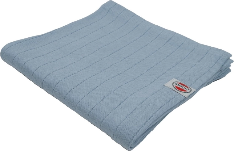Lodger Swaddler aus Bio-Baumwolle Solid blue fogg 70 × 70 cm – 1 Stück