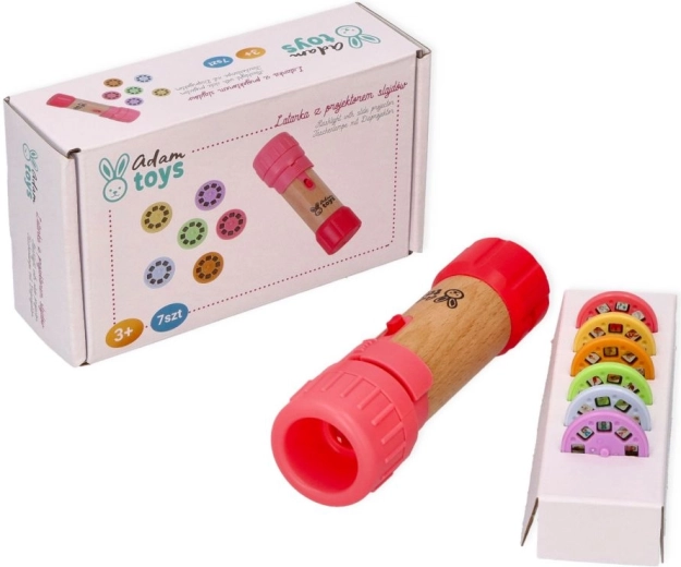 Adam Toys rosa Kinder-Taschenlampe mit Projektor