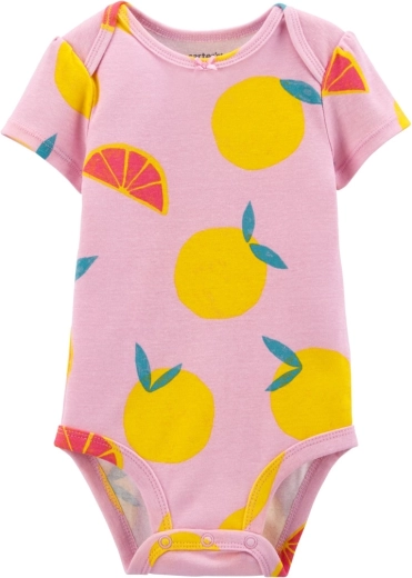 Carter's Baby-Body mit kurzen Ärmeln Purple Lemon für Mädchen, Größe 56
