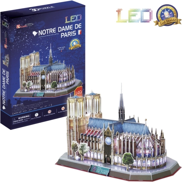 Leuchtendes 3D-Puzzle Kathedrale Notre-Dame 149 Teile