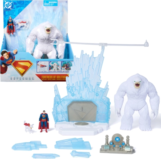 DC Comics Superman Spielset – Festung der Einsamkeit mit 3 Figuren und Zubehör