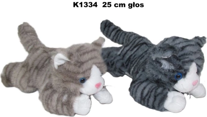 Liegende Katze mit Sound, 25 cm – 1 Stück