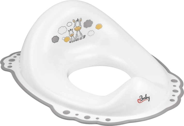 WC-Reduzierer mit Antirutsch MALTEX Zebra weiß/grau