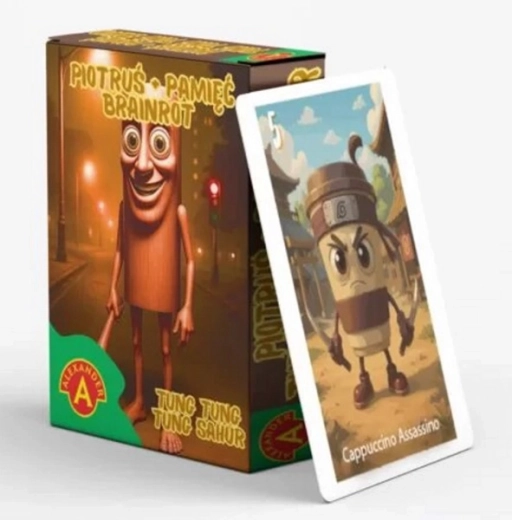 Pexeso und Kartenspiel Piotruś Brainrot – verrückte KI-Edition