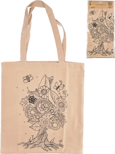 Baumwolltasche Lebensbaum beige