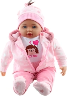 Babypuppe Mädchen mit Igelchen, 50 cm