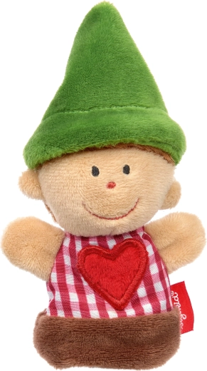 Sigikid Plüsch-Fingerpuppe „Wichtel mit Herz“
