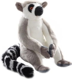 Plüsch-Lemur mit Klettverschluss 21 cm, umweltfreundlich