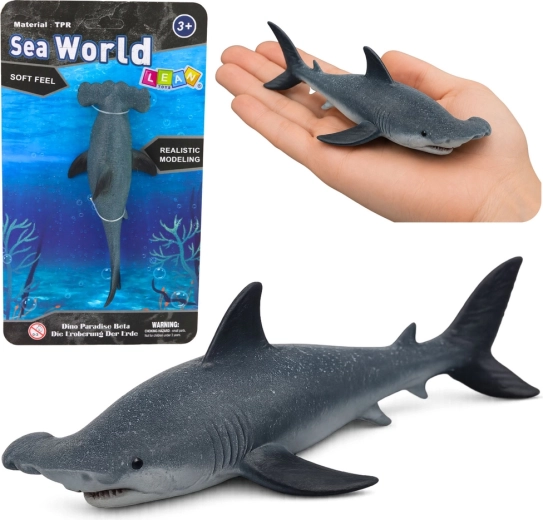 Realistische Gummi-Figur Hammerhai 17 cm