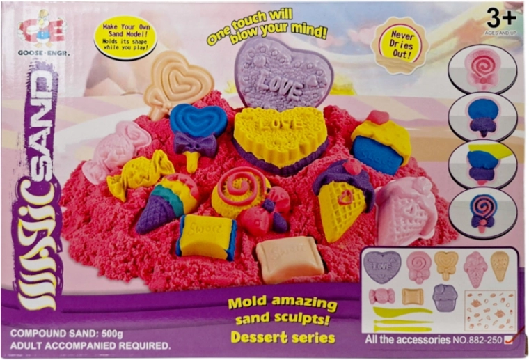 Kinetischer Sand mit Dessert-Formenset