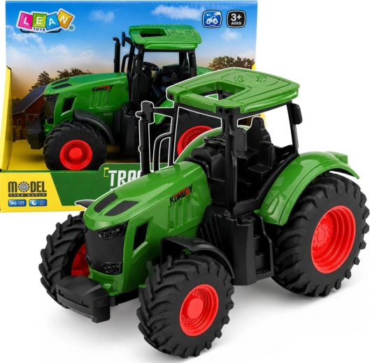 Landwirtschaftlicher Traktor 1:24 mit Gummirädern, grün