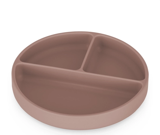 Silikon-Geteilter Teller mit Saugnapf PETITE&MARS Take&Match Velvet Latte 6M+