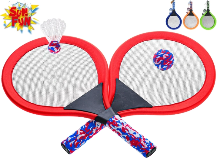 Sun Fun Kinderset mit Schlägern für draußen – Ball und Federball