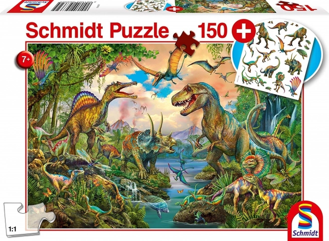 Puzzle Dinosaurier 150 Teile + Tattoos SCHMIDT