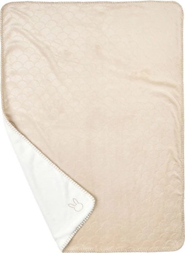 Nattou beidseitige Babydecke Sand/Weiß 75 × 100 cm