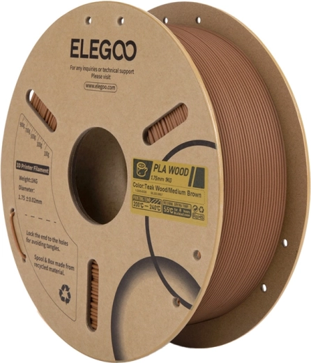 Elegoo PLA-Filament mit Holzfasern – Indische Eiche