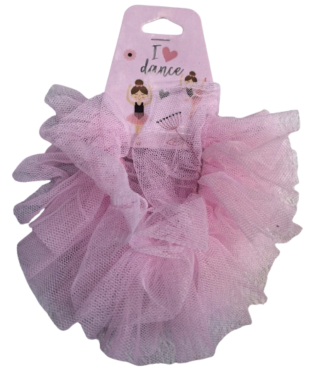 Pink Ballett-Haargummi Tutu hellrosa