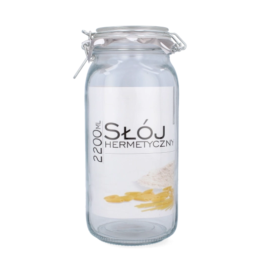 Quadratisches Glas 2,2 l mit Bügelverschluss