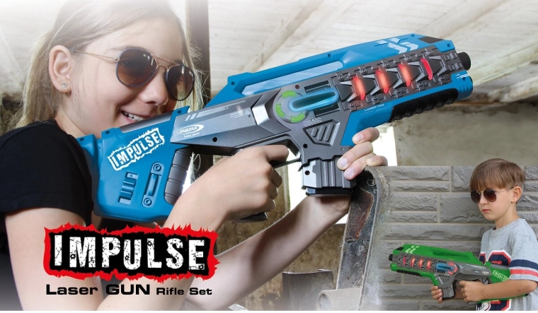 Impulse Set aus Laserwaffen (blau/grün)