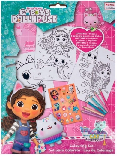 Malset zum Ausmalen mit 12 Mini-Buntstiften KOCI DOMEK GABI