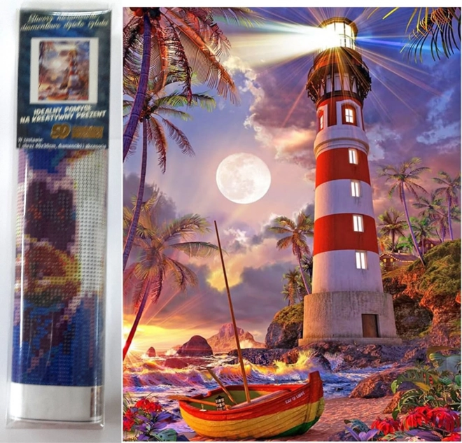 Diamantmalerei Leuchtturm 30x40 cm