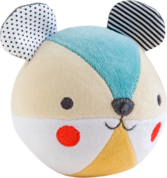 Petit Collage Rassel Bär aus Bio-Baumwolle