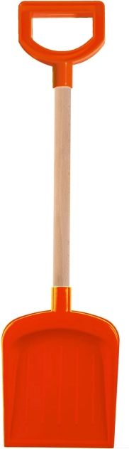 Androni Schaufel mit Holzstiel und Griff 53 cm – Rot