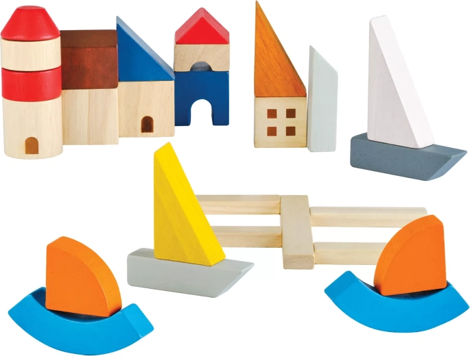 PlanToys Holzbausteine am Meer (27 Teile)