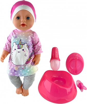 Pinkelndes Baby mit Zubehör 45 cm