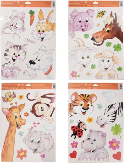 Fensterfolie Tiere für Kinder 30 × 42 cm