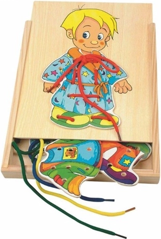 Woody Holz-Anziehpuzzle Junge