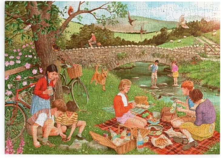 Puzzle House of Puzzles Picknick und Entdeckungen, 500 extragroße Teile