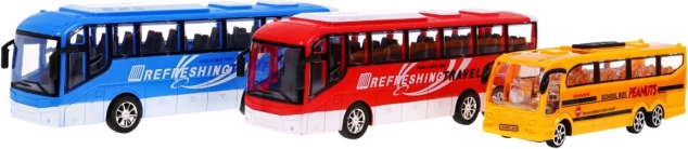 Set aus Bussen für Kinder 3+ Schulbus und Ausflugsbusse mit lebendigen Farben