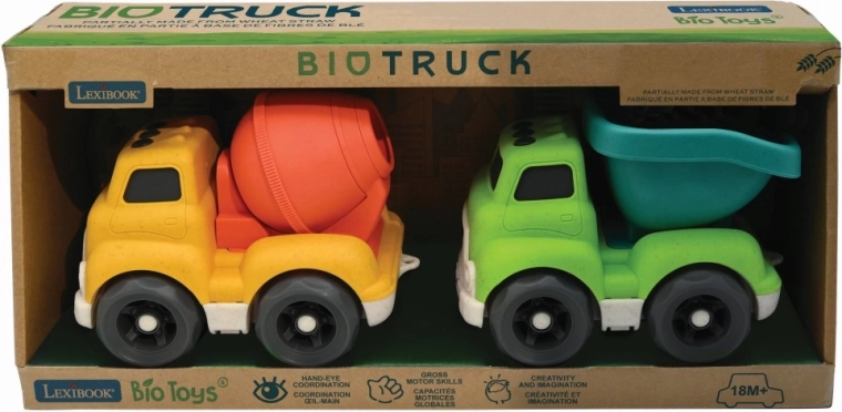 Lexibook Set aus umweltfreundlichen Baufahrzeugen aus Bioplastik 18 cm