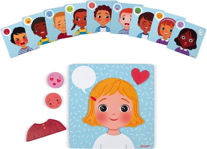 JANOD Emotionen und Gefühle mit Vorlagen 20 Stk