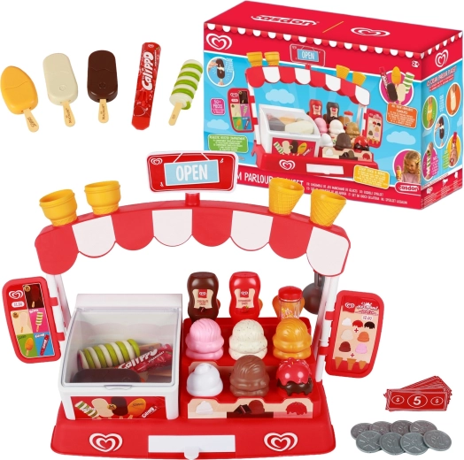 Casdon Algida Kinder-Eisdiele – Spielset mit Theke und Zubehör (50+ Teile)