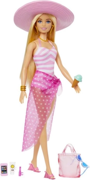Barbie am Strand mit Sommeraccessoires