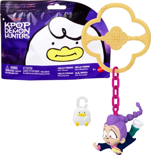 Mattel Netflix KPop Demon Hunters Überraschung – Mini-Figur als Anhänger Hello Friend Mini Reveal